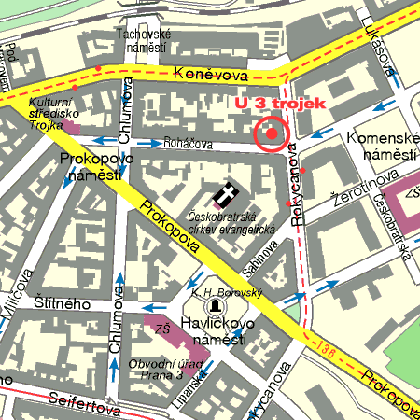 PRAHA 3 - ROHOVA 19/333 - RESTAURACE U 3 TROJEK - KONTAKT a REZERVACE na TEL: 222 783 350